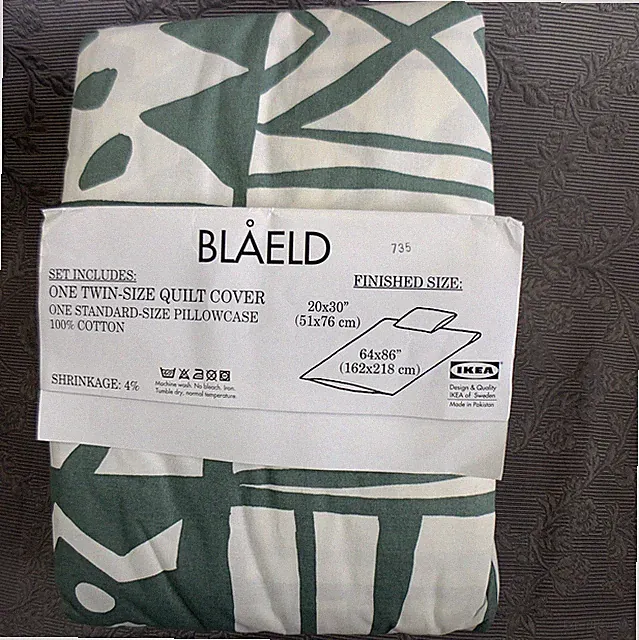 IKEA BLAELD Twin Mattress Quilt Cover & Standard Pillowcase New