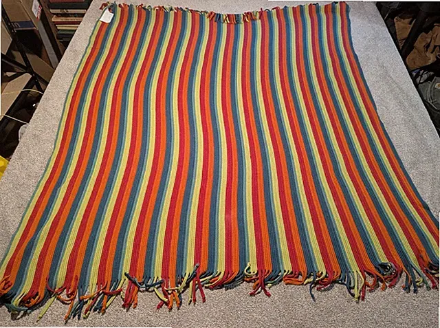 IKEA Blanket Hanna 19049 Multicolor Striped Throw 51x57