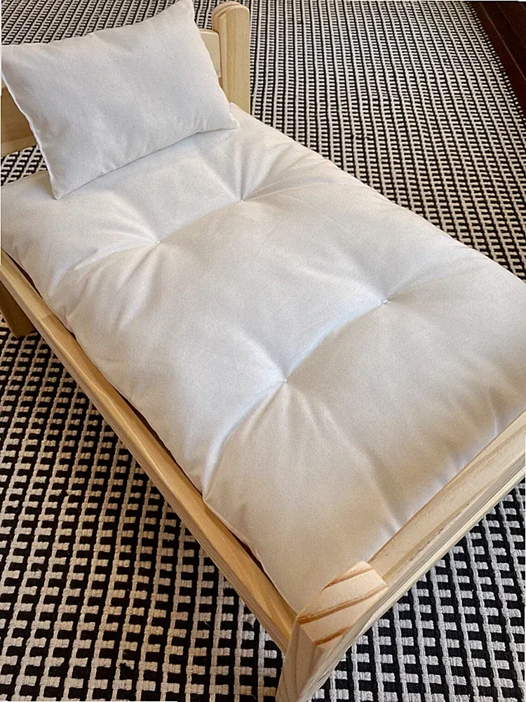 Ikea Doll Bed mattress and pillow overstuffed Pink or White BED NOT INCLUDED
