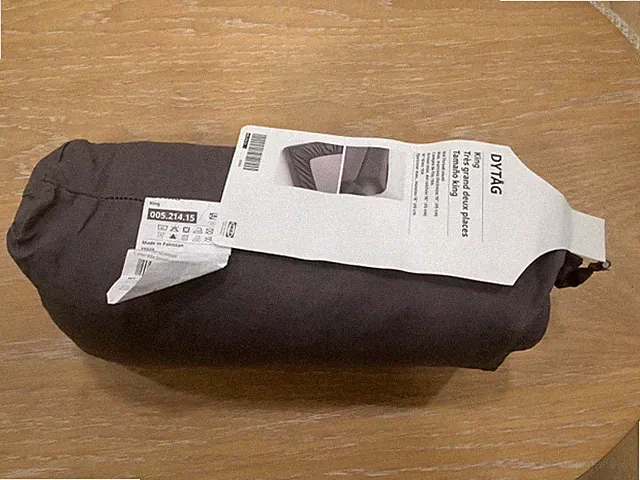 IKEA DYTAG DYTÅG Fitted sheet, dark gray, King NEW