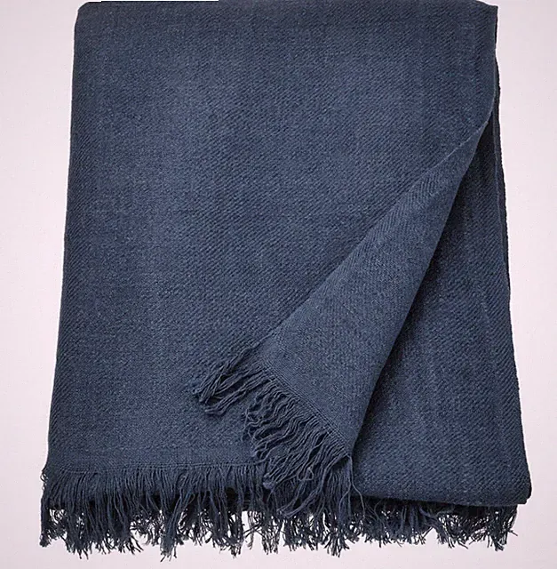 IKEA DYTAG Throw Blanket, Dark Navy Blue, 51” x 67”