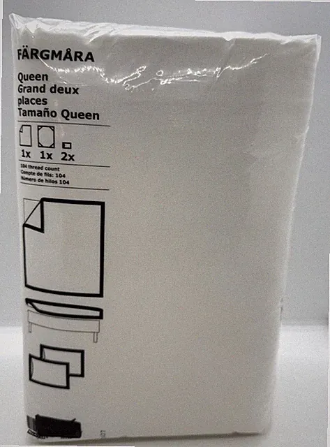 IKEA FARGMARA Queen sheet Set white (4 pieces) 100 % cotton NEW