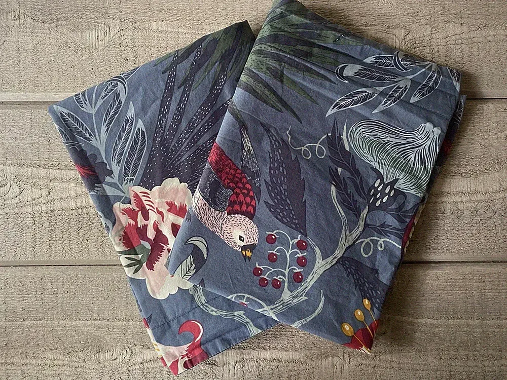 Ikea Filodendron Shams Floral & Birds Set/2 King