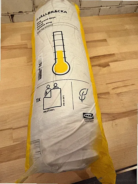 IKEA FJÄLLBRÄCKA Comforter Light Warm King 100% Cotton 75% Duck Down Filling New