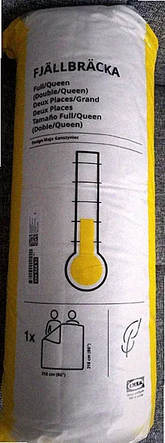 IKEA Fjallbracka 75% Duck Down Fill Duvet Insert Comforter Size Queen 86'' x 86