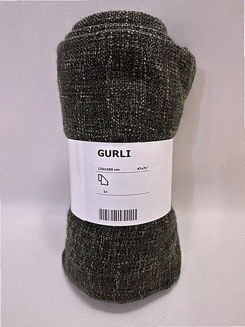 Ikea Gurli Gray Throw Blanket 47” x 71” Brand New 903.245.90