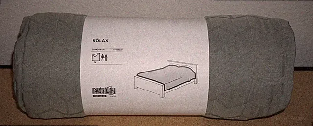 IKEA KOLAX Gray Green Bedspread King 905.134.30