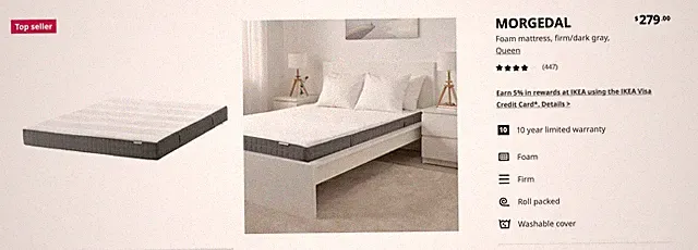 Ikea Morgedal Mattress Queen - Barely Used!