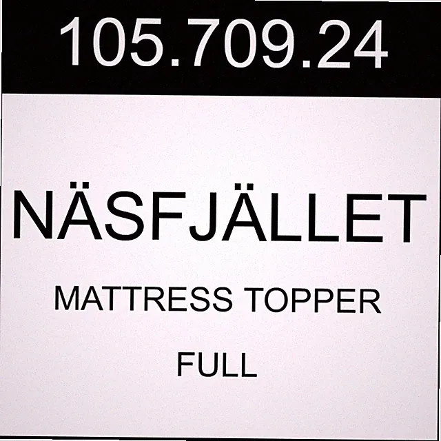 IKEA NASFJALLET NÄSFJÄLLET Mattress Topper White Full 105.709.24