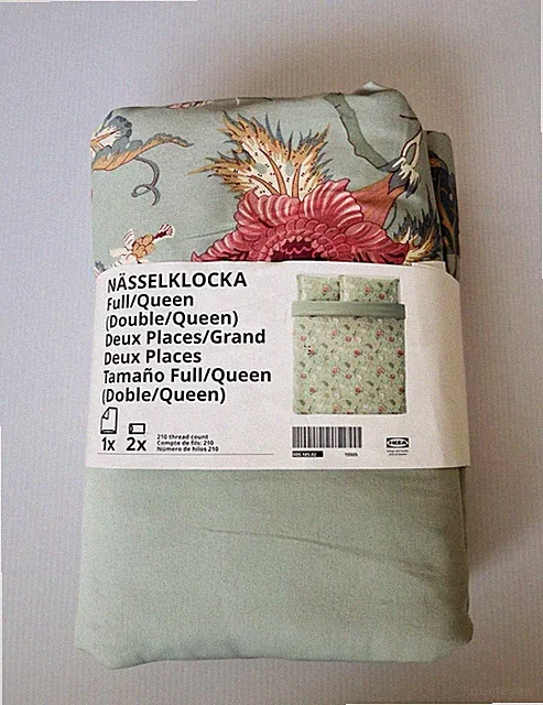 IKEA NASSELKLOCKA Full/Queen (Double/Queen) Duvet Cover + 2 Pillowcases Set