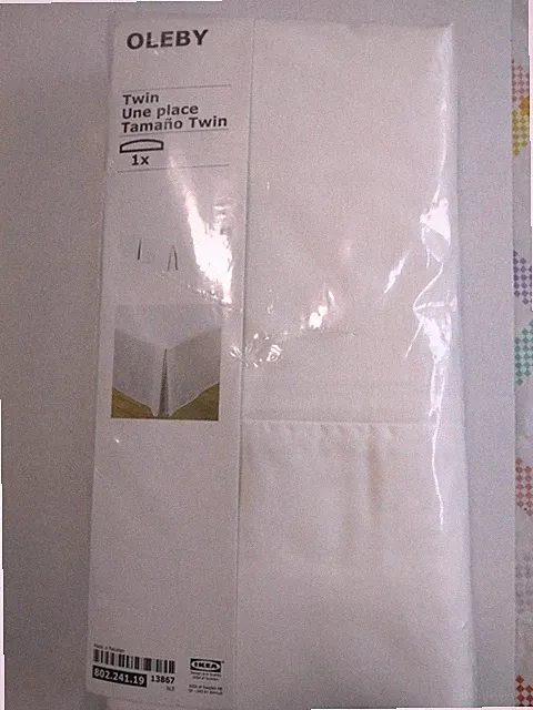 Ikea New Twin Bed Skirt White 39X75X15" 802.241.19