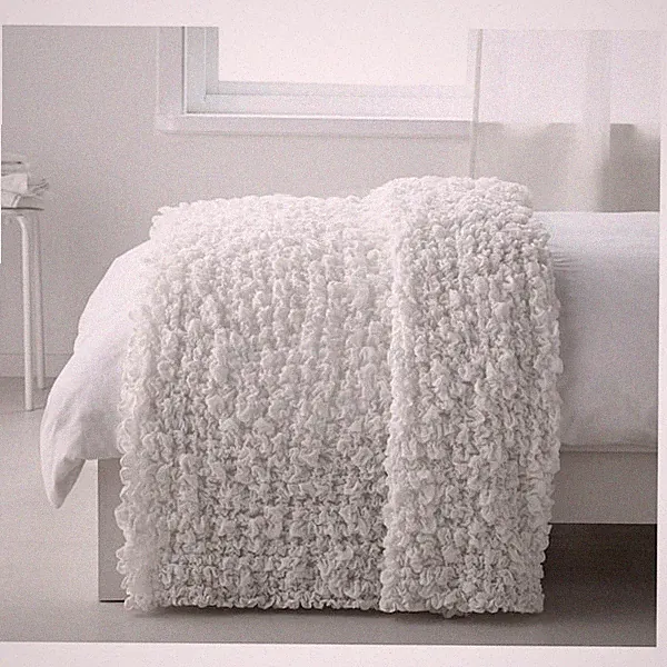 IKEA Ofelia Blanket 130 x 170cm (51 x 67inch) White New