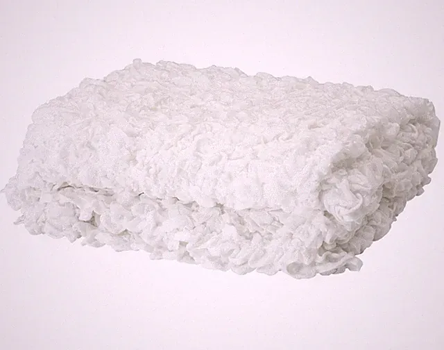 IKEA Ofelia Cover Blanket 130 x 170cm (51 x 67inch) White Ruche Pucker Throw