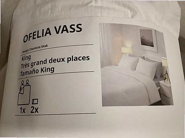 IKEA OFELIA VASS Comforter Set KING SIZE 1 COMFORTER, 2 PILLOW SHAM NEW