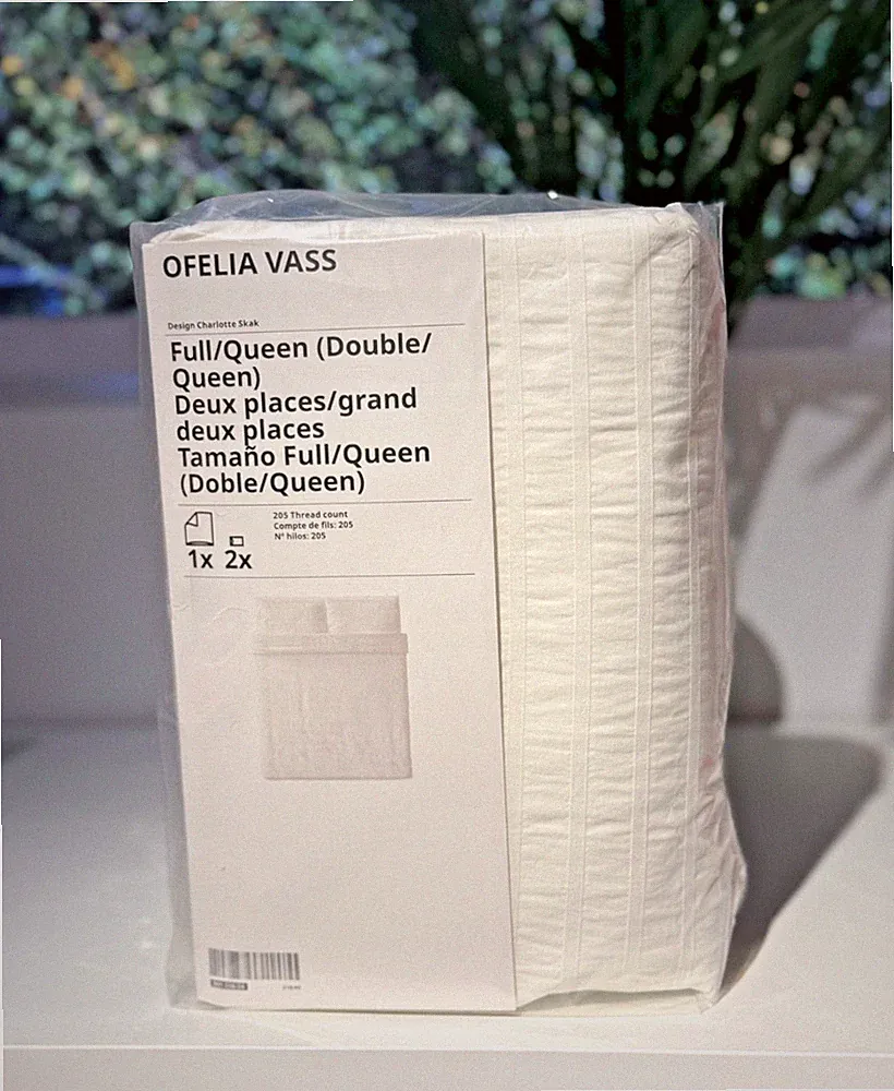 IKEA OFELIA VASS Duvet Cover Set White Full/Queen 001.330.24-NEW