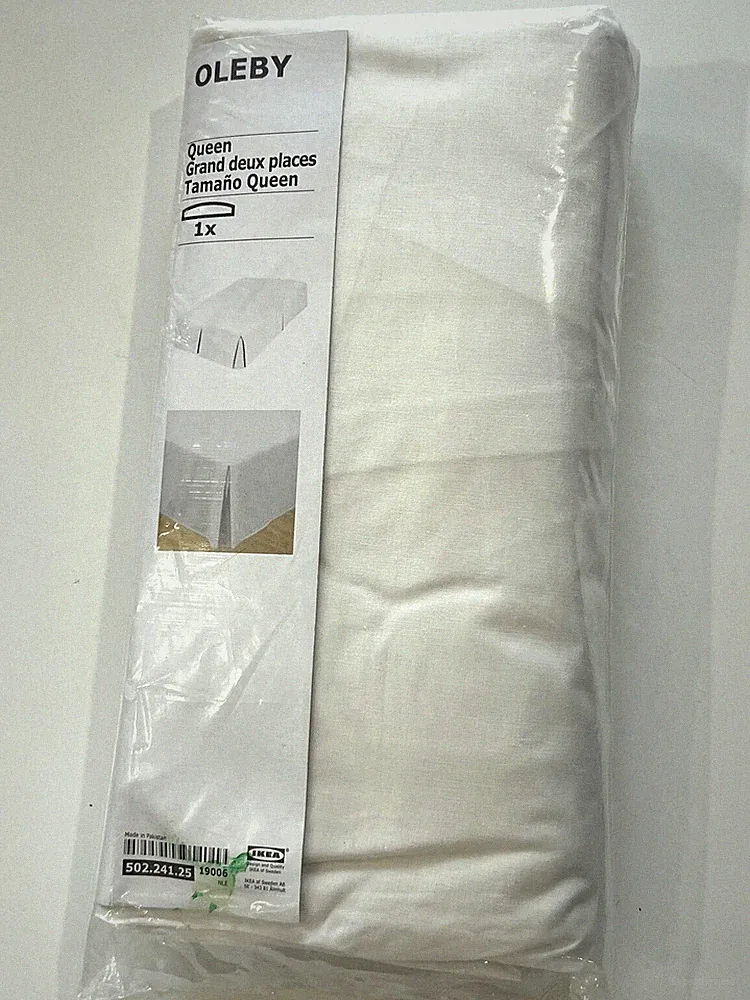 IKEA OLEBY Bed Skirt White Queen Size 502.241.25 New