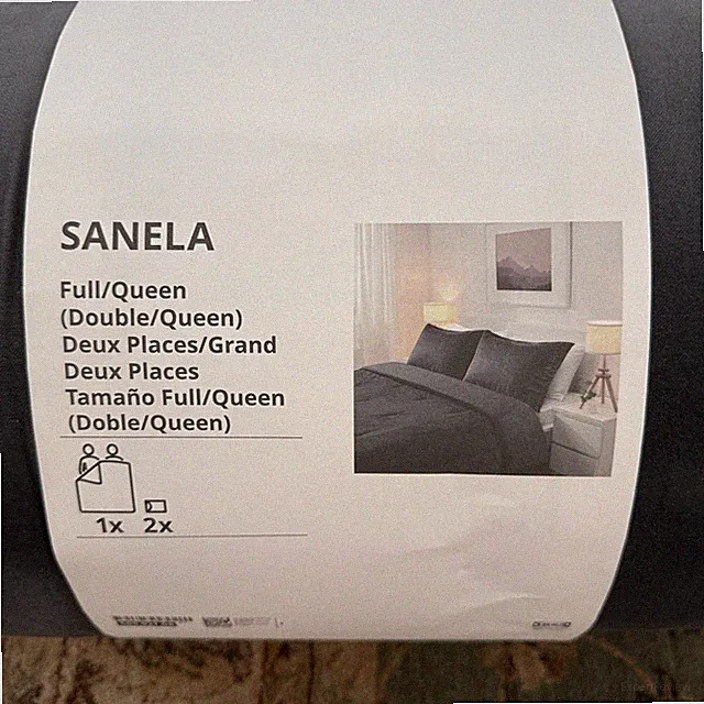 IKEA SANELA Dark Gray Full Queen Comforter Set (See Note)