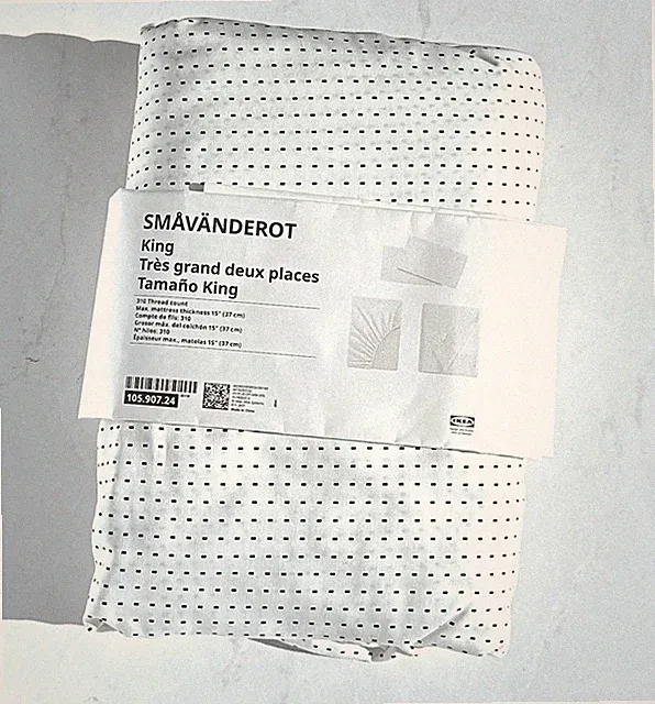 Ikea Smavanderot Fitted Sheet / Brand New King Bed SMÅVÄNDEROT White Black Dot