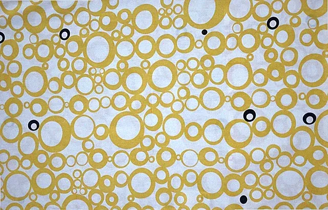 IKEA TORENIA GEOMETRIC CIRCLE & DOTS YELLOW/BLACK SET OF 2 KING PILLOW SHAMS