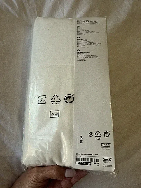 IKEA | White Twin Bed Skirt | Oleby Box Pleat White | NIP
