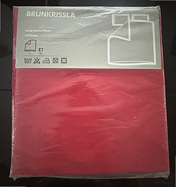 NEW IKEA Brunkrissla Full/Queen Duvet w/ 2 Shams 100% Cotton Red Colorblock