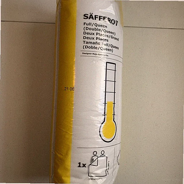 New IKEA SAFFEROT Full/Queen Duvet Insert Light Warm Comforter White 86”x86”