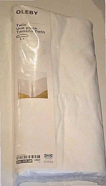White Bed Skirt IKEA Twin Size OLEBY Guest College Dorm New